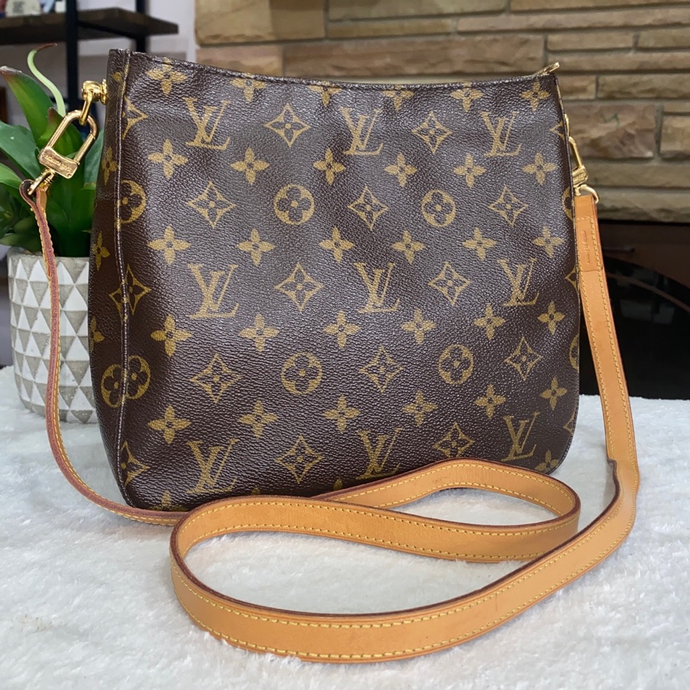 Louis Vuitton Monogram Crossbody Bag in Brown and Tan